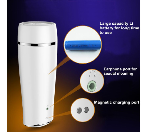 Інтелектуальний мастурбатор Leten EVA з вібрацією, автоматичним стисканням і голосом