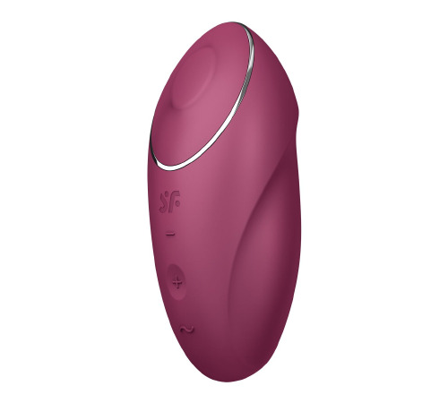 Вибростимулятор-пульсатор Satisfyer Tap & Climax 1 Red, эффект постукивания пальцем, 2 мотора