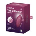 Вибростимулятор-пульсатор Satisfyer Tap & Climax 1 Red, эффект постукивания пальцем, 2 мотора