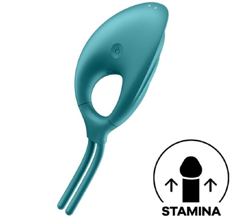 Эрекционное виброкольцо лассо Satisfyer Swordsman Green, крепкая фиксация, 10 режимов, мощный мотор