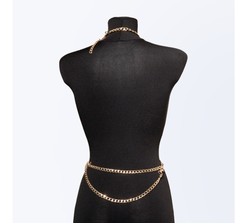 Портупея из цепи Дебора, цвет Золото