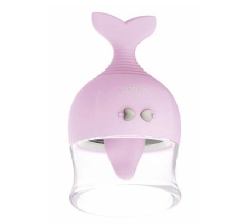 Вибростимулятор для клитора и сосков Leten Kissing Fish с вакуумом и виброязычком, 10 режимов работы