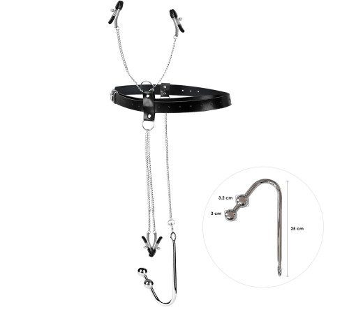 Бондажный набор с металлическим анальным крюком №3 Art of Sex Blanca Bondage set with anal hook №3