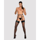 Гартеры Obsessive A741 garter belt black O/S, искусственная кожа
