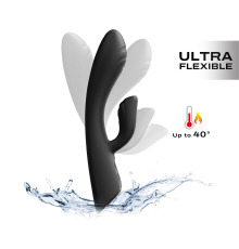 Вибратор-кролик с подогревом Dorcel FLEXI RABBIT BLACK, гибкий ствол