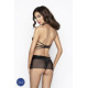 Прозрачная сорочка с открытой спиной MARESOL CHEMISE black S/M - Passion, трусики
