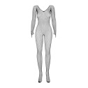 Сетчатый бодистокинг с длинным рукавом Obsessive Bodystocking N109 black S/M/L, черный, комбинезон