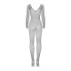 Сетчатый бодистокинг с длинным рукавом Obsessive Bodystocking N109 black S/M/L, черный, комбинезон