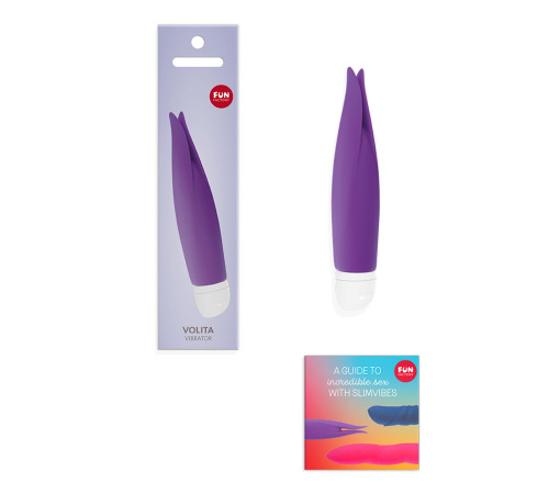 Вибратор с лепестками Fun Factory VOLITA, фиолетовый, компактный, очень тихий, на батарейках