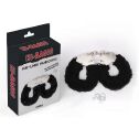 Наручники метал с мехом черные Fur-lined Handcuffs Hi-Basic Chisa