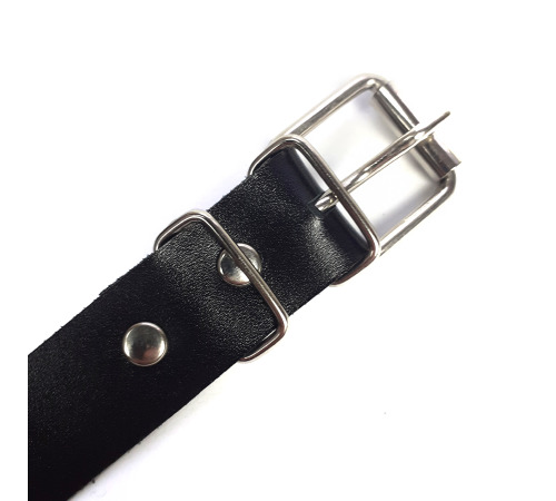 Ошейник из натуральной кожи с надписью SEXY, Черный