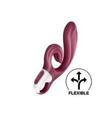 Вибратор-кролик Satisfyer Love Me Red, гибкий, отросток с тройным кончиком