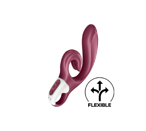 Вібратор-кролик Satisfyer Love Me Red, гнучкий, відросток з потрійним кінчиком