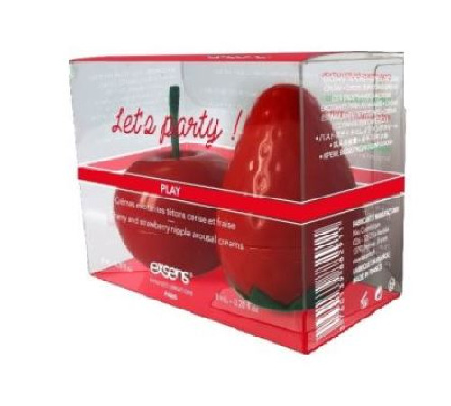 Набір збуджуючих кремів для сосків EXSENS Lets Party 2х8 мл, з маслом кокоса і Ши, їстівні