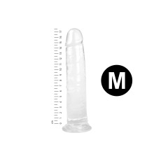 Гелевый реалистичный фаллоимитато Denis размер M, Длина 17,5 см, Диаметр 3,4 см, Прозрачный