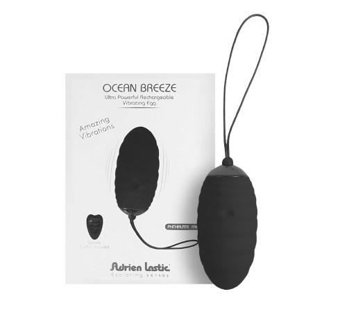 Виброяйце Adrien Lastic Ocean Breeze Black з пультом ДК