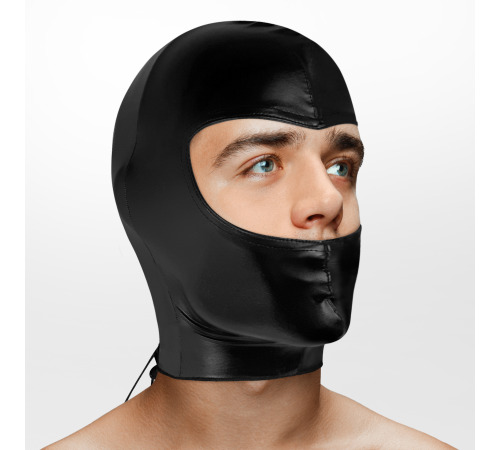 Маска BDSM відкриті очі і ніс на шнурівці