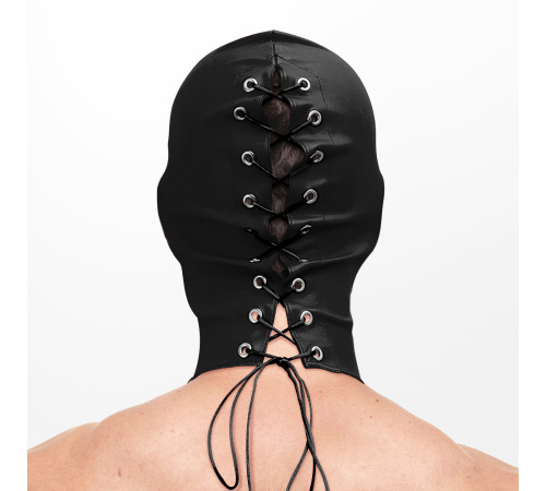 Маска BDSM відкриті очі і ніс на шнурівці