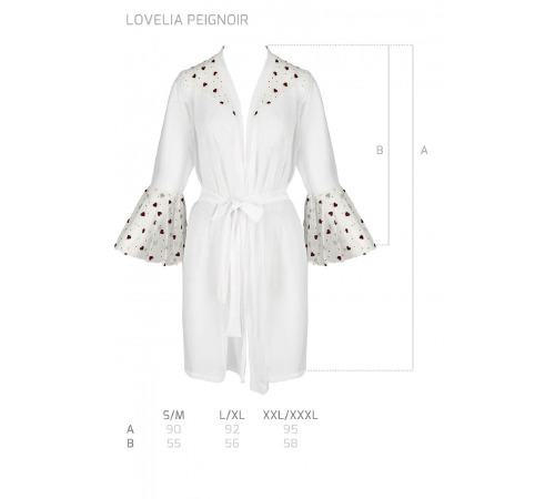 Повітряний пеньюар LOVELIA PEIGNOIR white XXL/XXXL - Passion