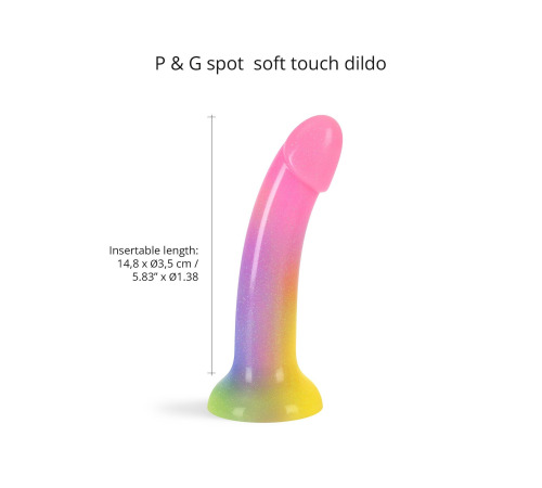 Дилдо с градиентом и блестками Love To Love Dildolls — Stargazer, ультрамягкий