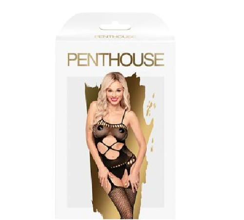 Бодістокінг з вирізом на животику Penthouse - Hot Nightfall Black S/L