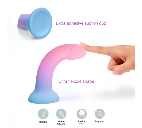 Фалоімітатор з кольоровим градієнтом Love To Love DILDOLLS - UTOPIA ультрам'який