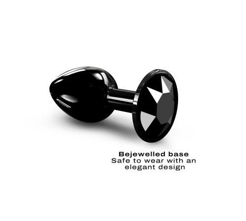 Металлическая анальная пробка с кристаллом Dorcel Diamond Plug Black S