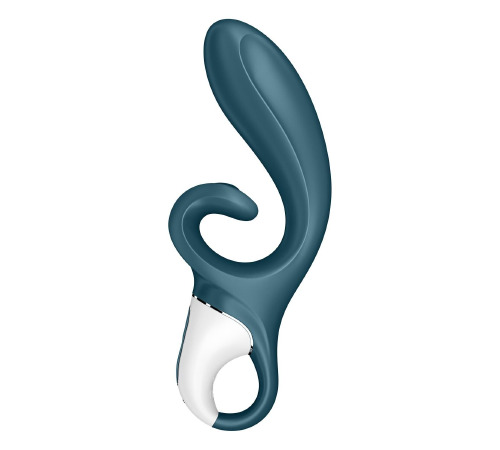 Смарт вибратор кролик Satisfyer Hug Me Bluegrey, 2 мотора, диаметр 4,2см, широкая клиторальная часть