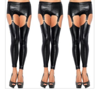 Сексуальные виниловые чулки с шортами Астрид