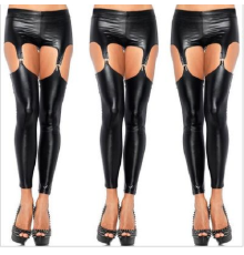 Сексуальные виниловые чулки с шортами Астрид