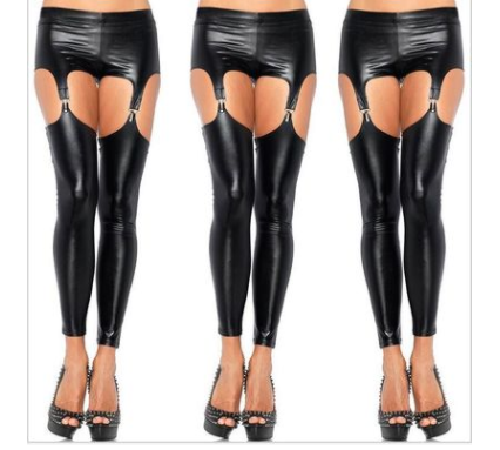 Сексуальні вінілові панчохи з шортами Астрід