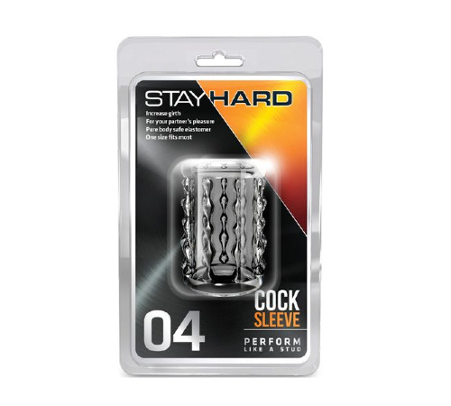 Насадка STAY HARD - COCK SLEEVE 04, CLEAR