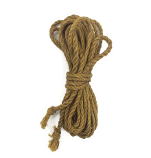 Джутовая веревка BDSM 8 метров, 6 мм, цвет золотой
