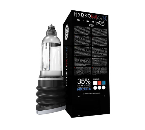 Гидропомпа Bathmate Hydromax 7 WideBoyClear (X30) для члена длиной от 12,5 до 18см, диаметр до 5,5см