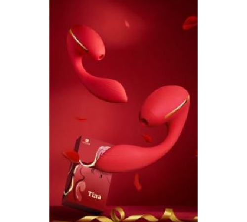 Вакуумний вібратор KISTOY Tina з підігрівом, вагінально-кліторальний, діаметр 3,5см