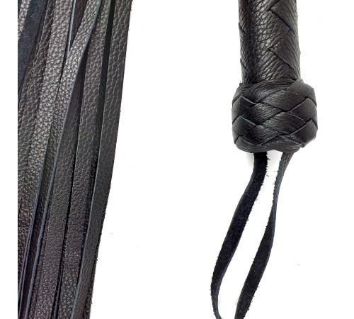 Плеть Флоггер 50 хвостов 50 см натуральная кожа Черный