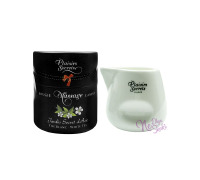 Массажная свеча Plaisirs Secrets White Tea (80 мл) подарочная упаковка, керамический сосуд