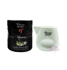 Массажная свеча Plaisirs Secrets White Tea (80 мл) подарочная упаковка, керамический сосуд