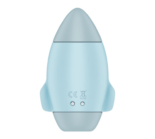 Вакуумний стимулятор з вібрацією Satisfyer Mission Control Blue, 2 незалежні мотори