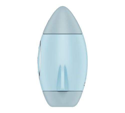 Вакуумний стимулятор з вібрацією Satisfyer Mission Control Blue, 2 незалежні мотори