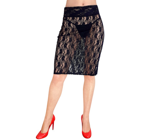 Сексуальна прозора гіпюрова спідниця