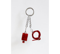 Брелок Наручники з пряжкою Червоний