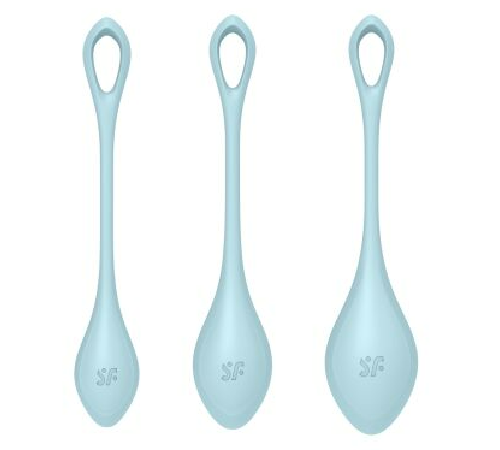 Набір йоні намистин Satisfyer Yoni Power 2 Light Blue, диаметр 2-2,5-3см, вес 22-44-73г