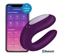 Смарт-вібратор для пар Satisfyer Double Joy Violet із широким кліторальним стимулятором