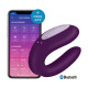 Смарт-вибратор для пар Satisfyer Double Joy Violet с широким клиторальным стимулятором
