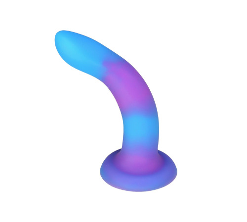 Светящийся в темноте фаллоимитатор ADDICTION Rave 8″ Glow in the Dark Dildo Blue Purple, 20,3 см