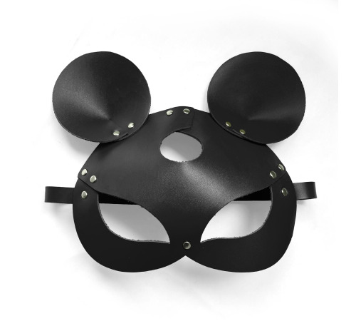 Шкіряна маска мишки Art of Sex - Mouse Mask, колір Чорний