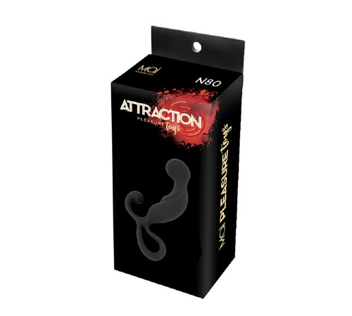 Масажер простати MAI Attraction Toys №80 Black, довжина 13,4 см, діаметр 3,2 см