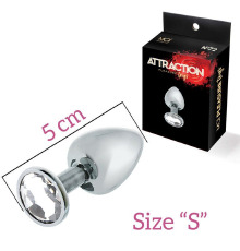 Анальна пробка з кристалом MAI Attraction Toys №72, довжина 5см, діаметр 2,5 см
