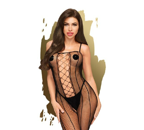 Бодистокинг со шнуровкой и вертикальными швами Penthouse - Drop-dead Tasty Black XL